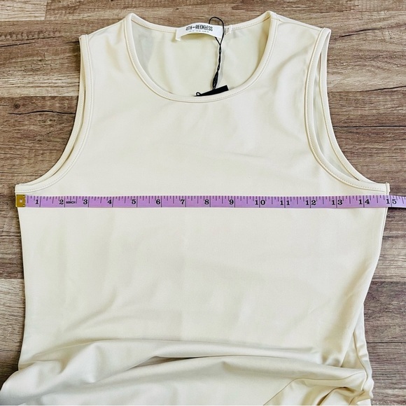 4th + Reckless Beige Maxi Bodycon Dress Medium NWT NEW! - Picture 3 of 11